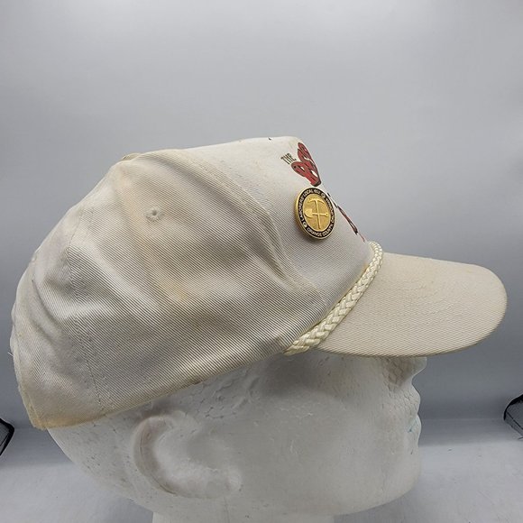 Vintage The Red Dog Saloon Juneau Alaska White Hat Cap Laborers Local 652 Pin - Picture 4 of 10